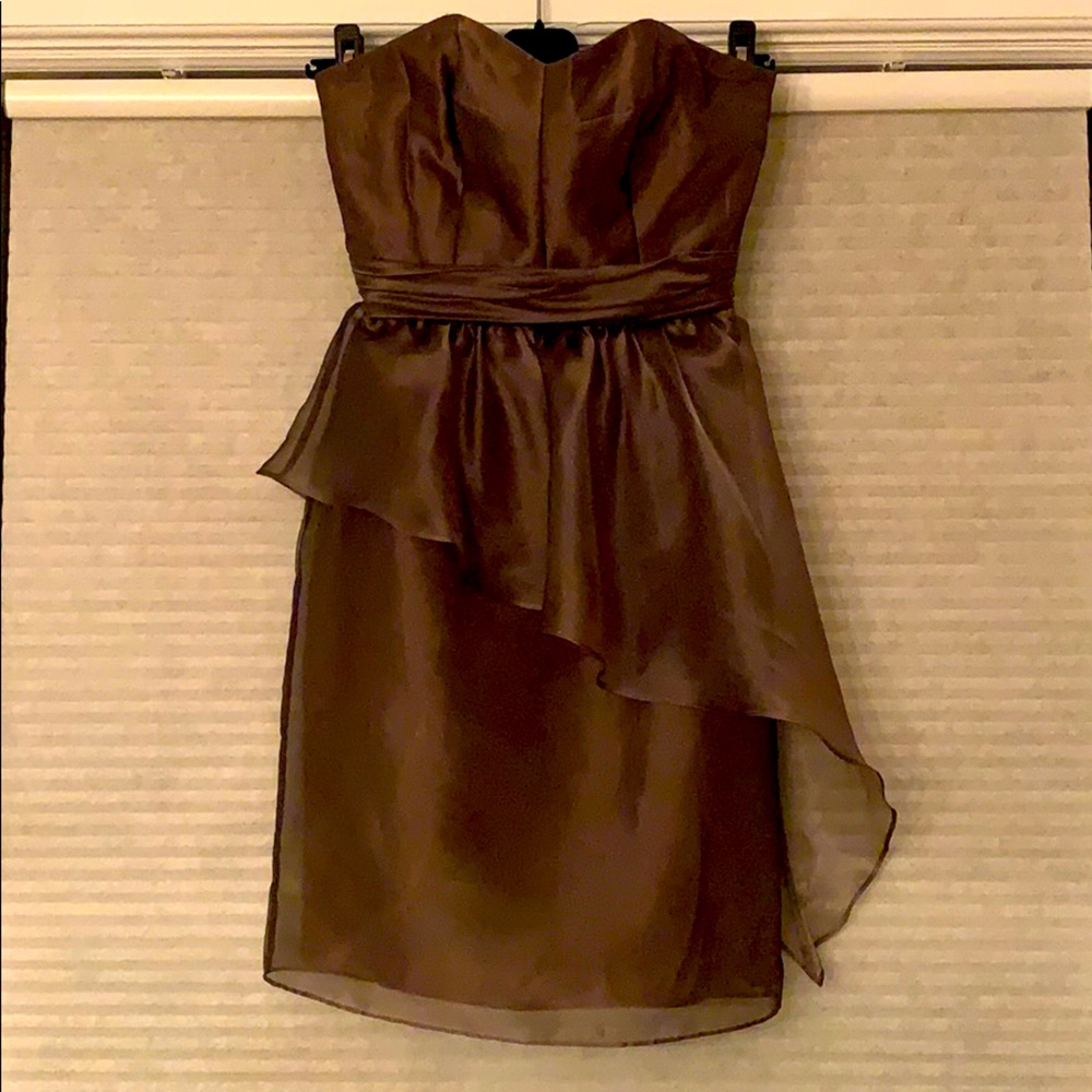 Badgley Mischka Strapless Cocktail Dress